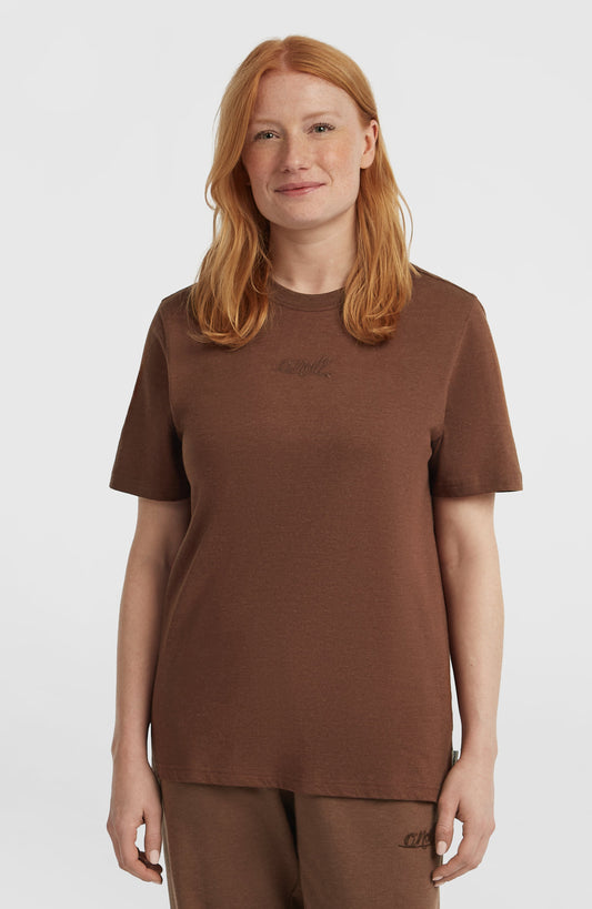 Essentials Script T-Shirt Women Hazel Spice