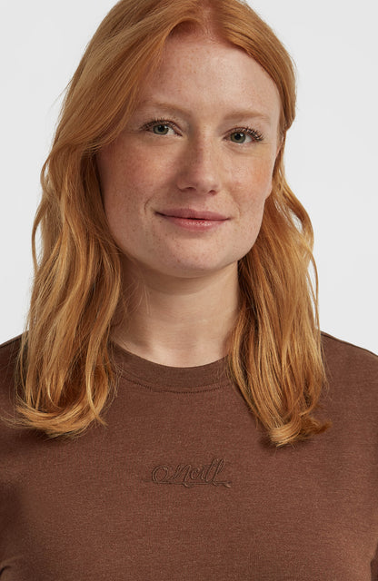 Essentials Script T-Shirt Women Hazel Spice