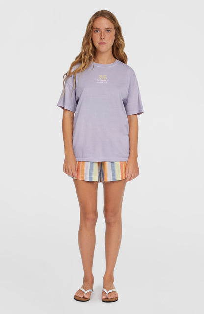Beach Vintage T-Shirt Women Purple Gleam