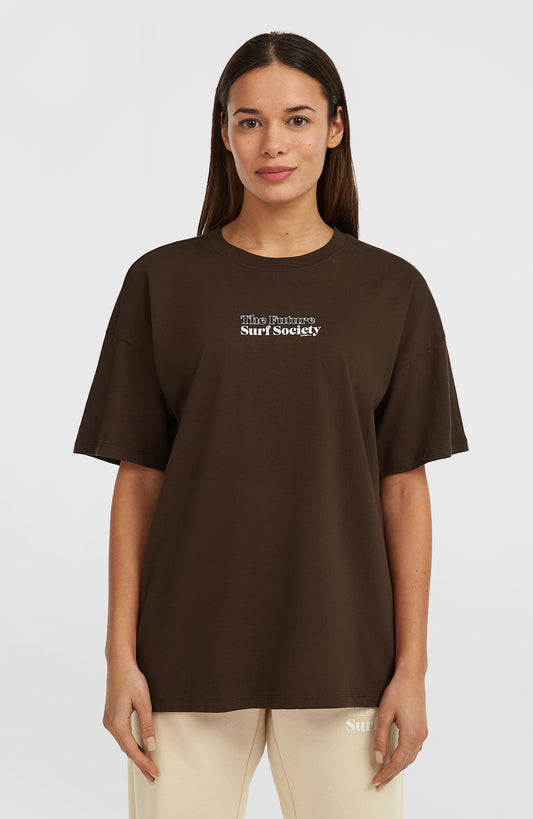 Future Surf Society T-Shirt Women Coffee Bean