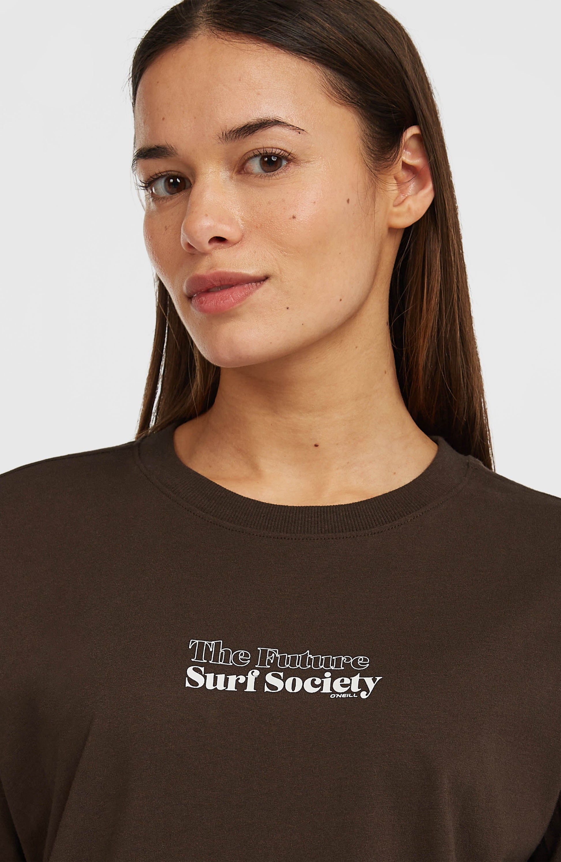 Future Surf Society T-Shirt Women Coffee Bean