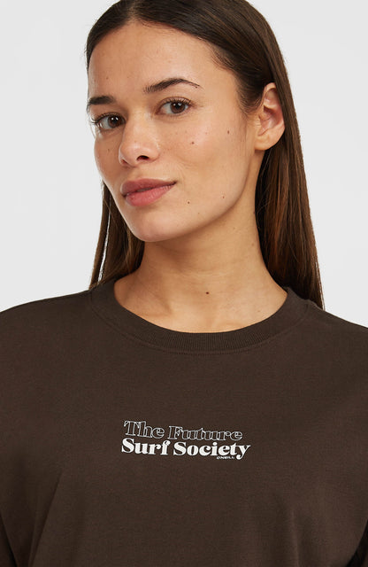 Future Surf Society T-Shirt Women Coffee Bean