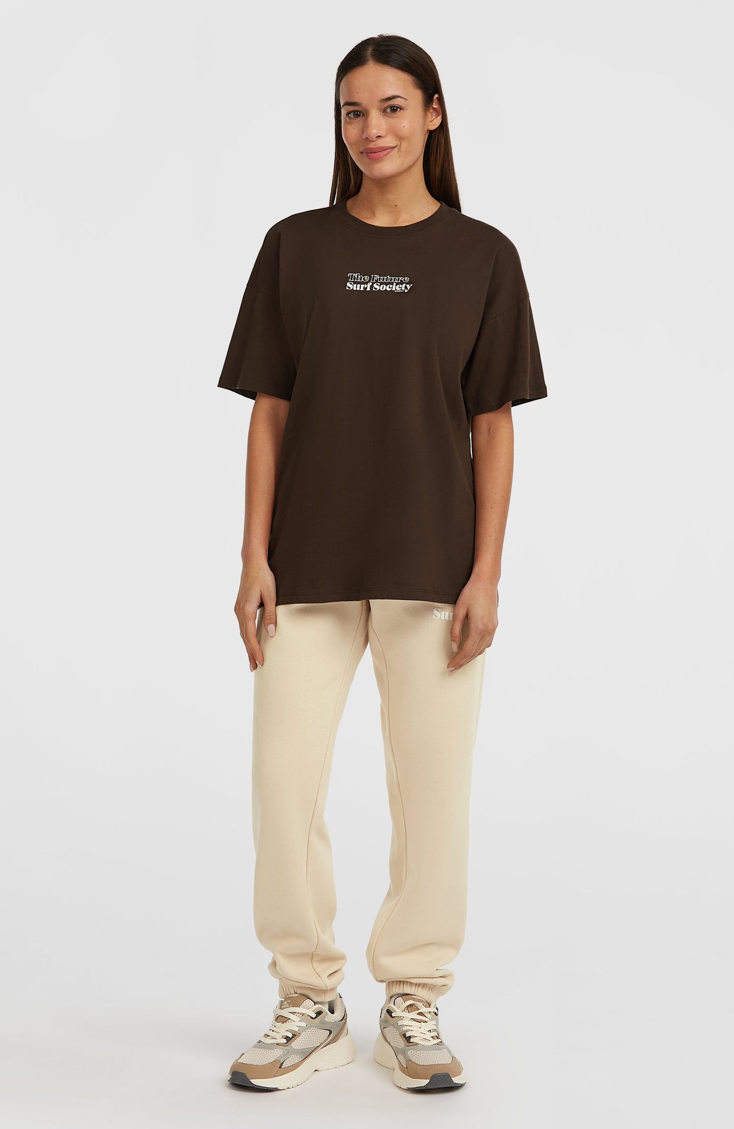 Future Surf Society T-Shirt Women Coffee Bean