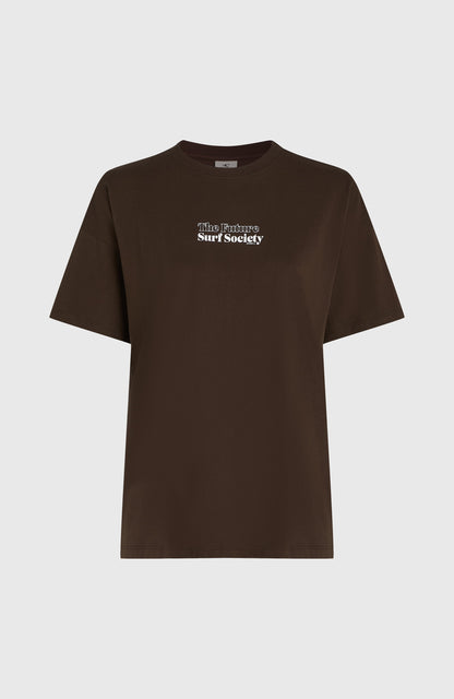 Future Surf Society T-Shirt Women Coffee Bean