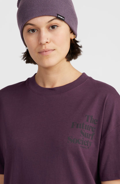 Future Surf Society T-Shirt Women Aubergine
