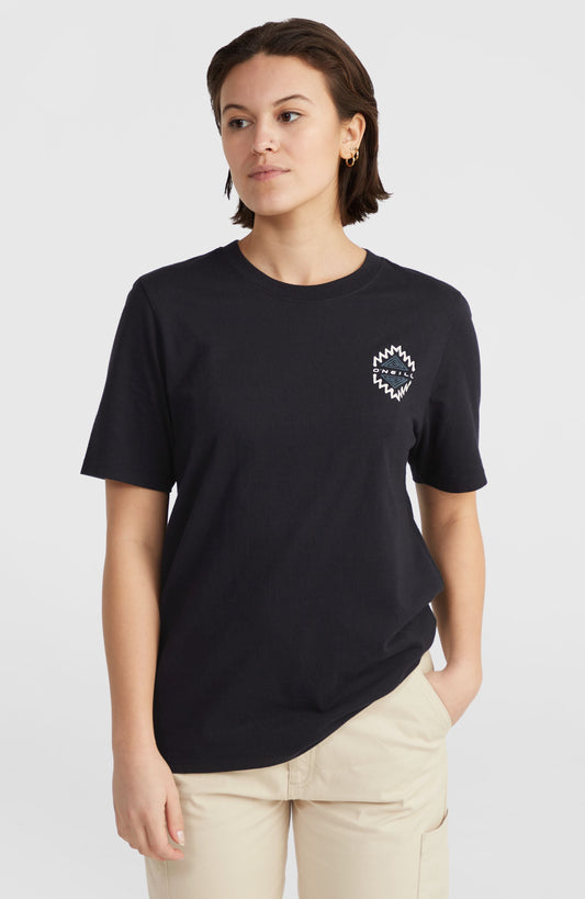 Chest Graphic T-Shirt Women Black Out