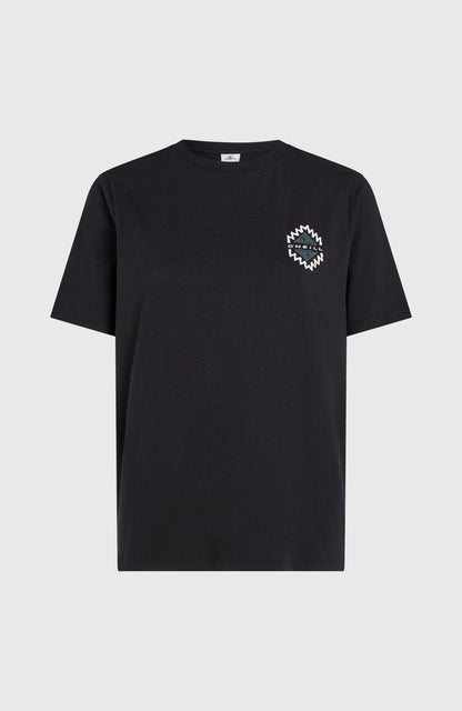 Chest Graphic T-Shirt Women Black Out