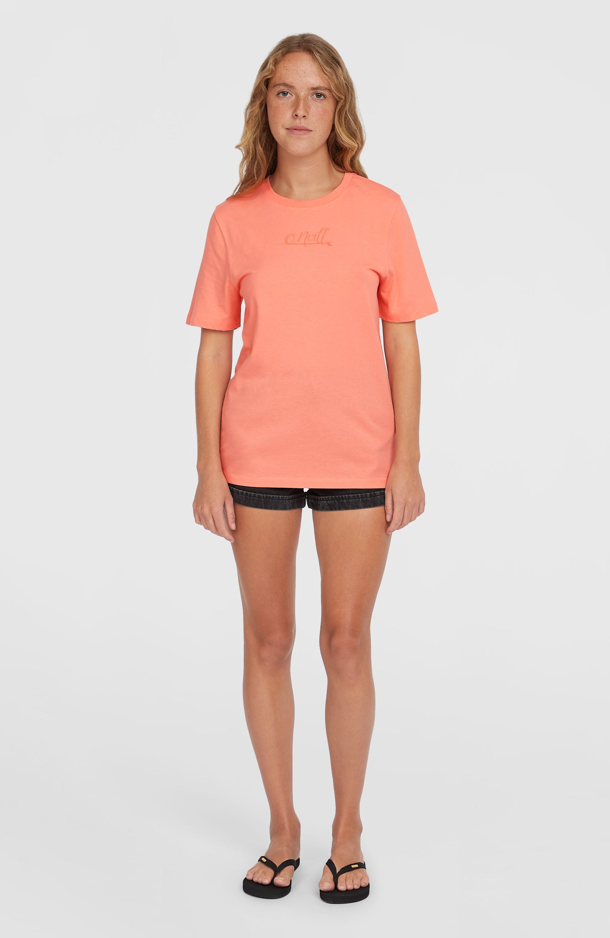 Essentials Script T-Shirt Women Coral Pink