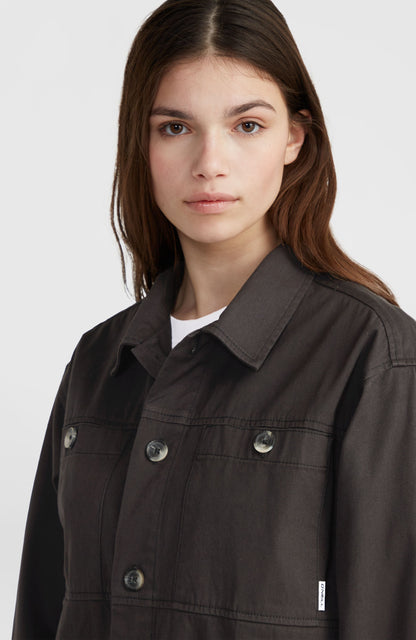 Twill Overshirt Women Black Out