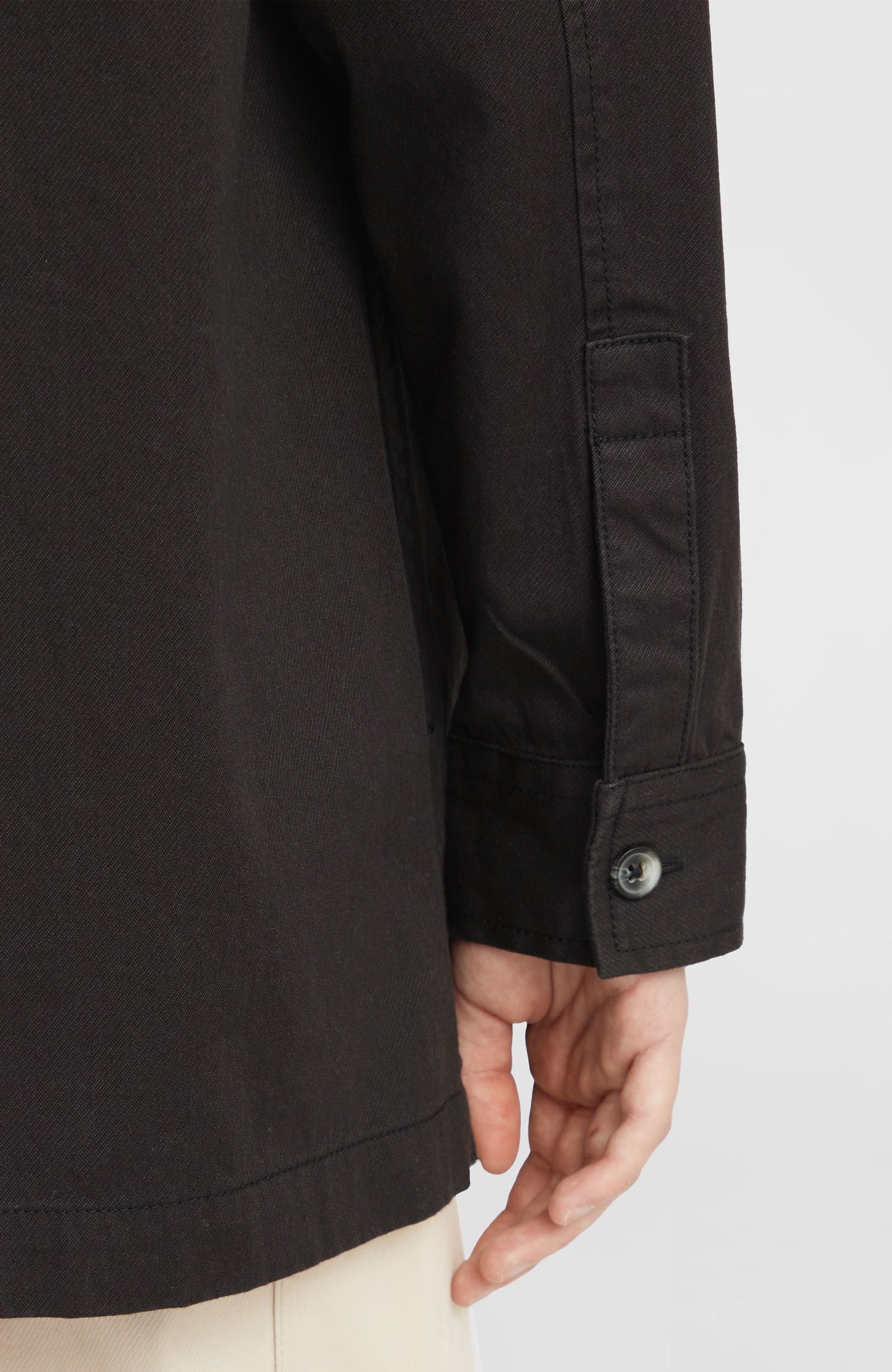 Twill Overshirt Women Black Out