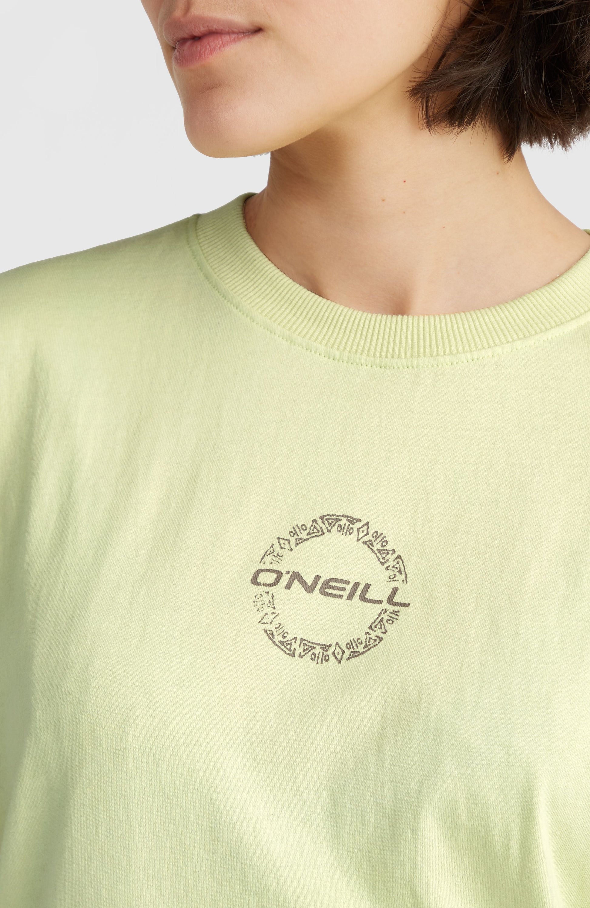 Back Graphic T-Shirt Women Lime Wash