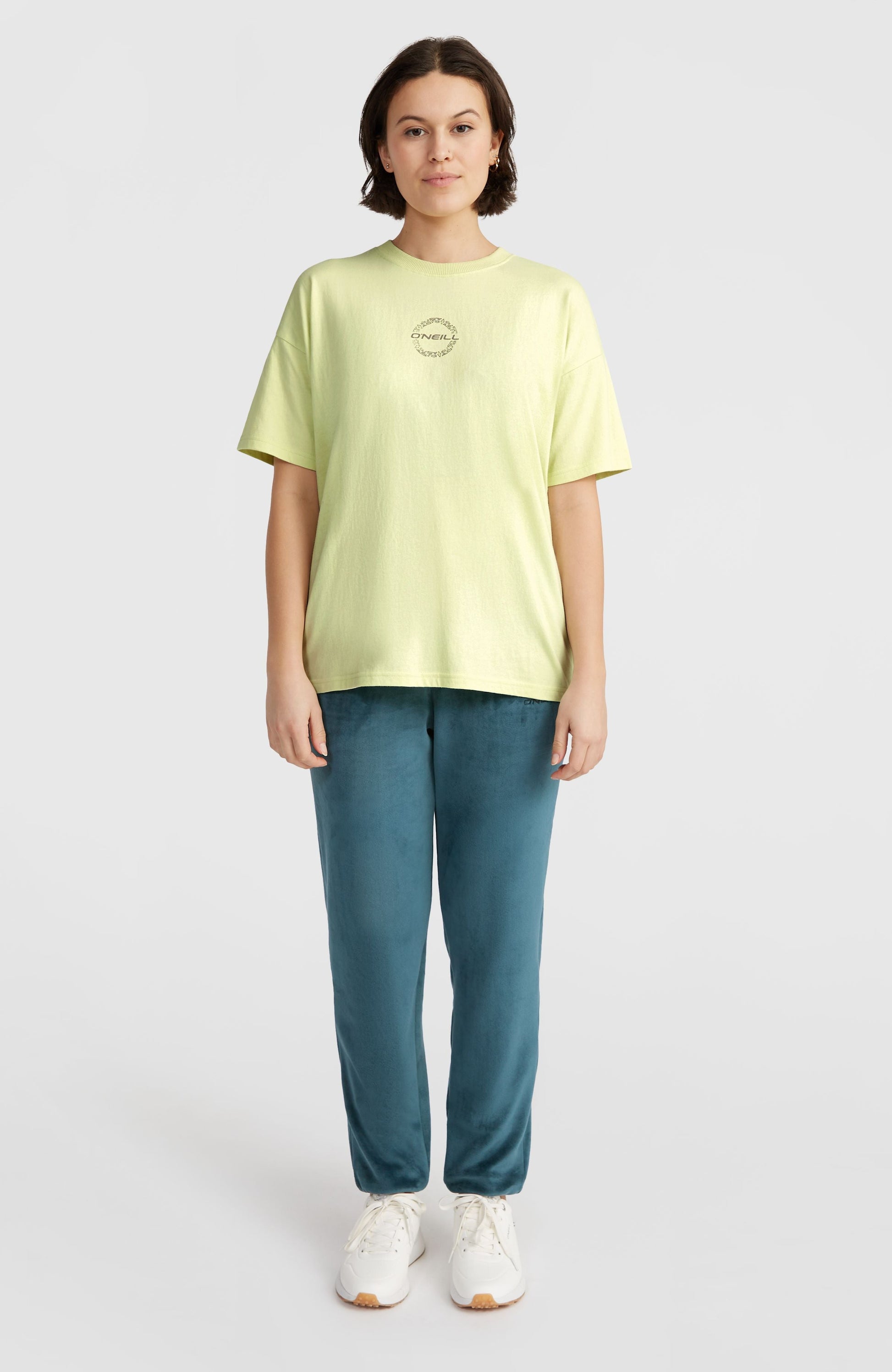 Back Graphic T-Shirt Women Lime Wash