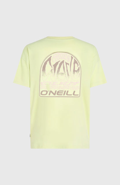Back Graphic T-Shirt Women Lime Wash