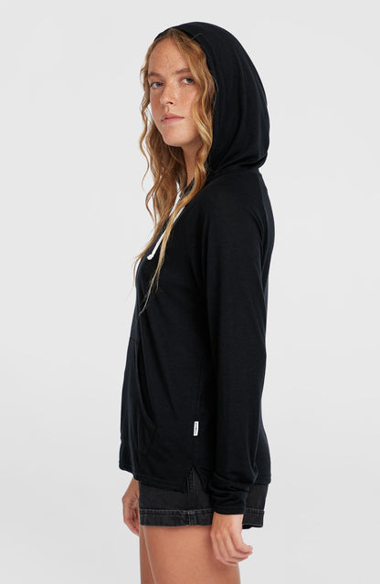 Essentials Long Sleeve Hoodie Women Black Out