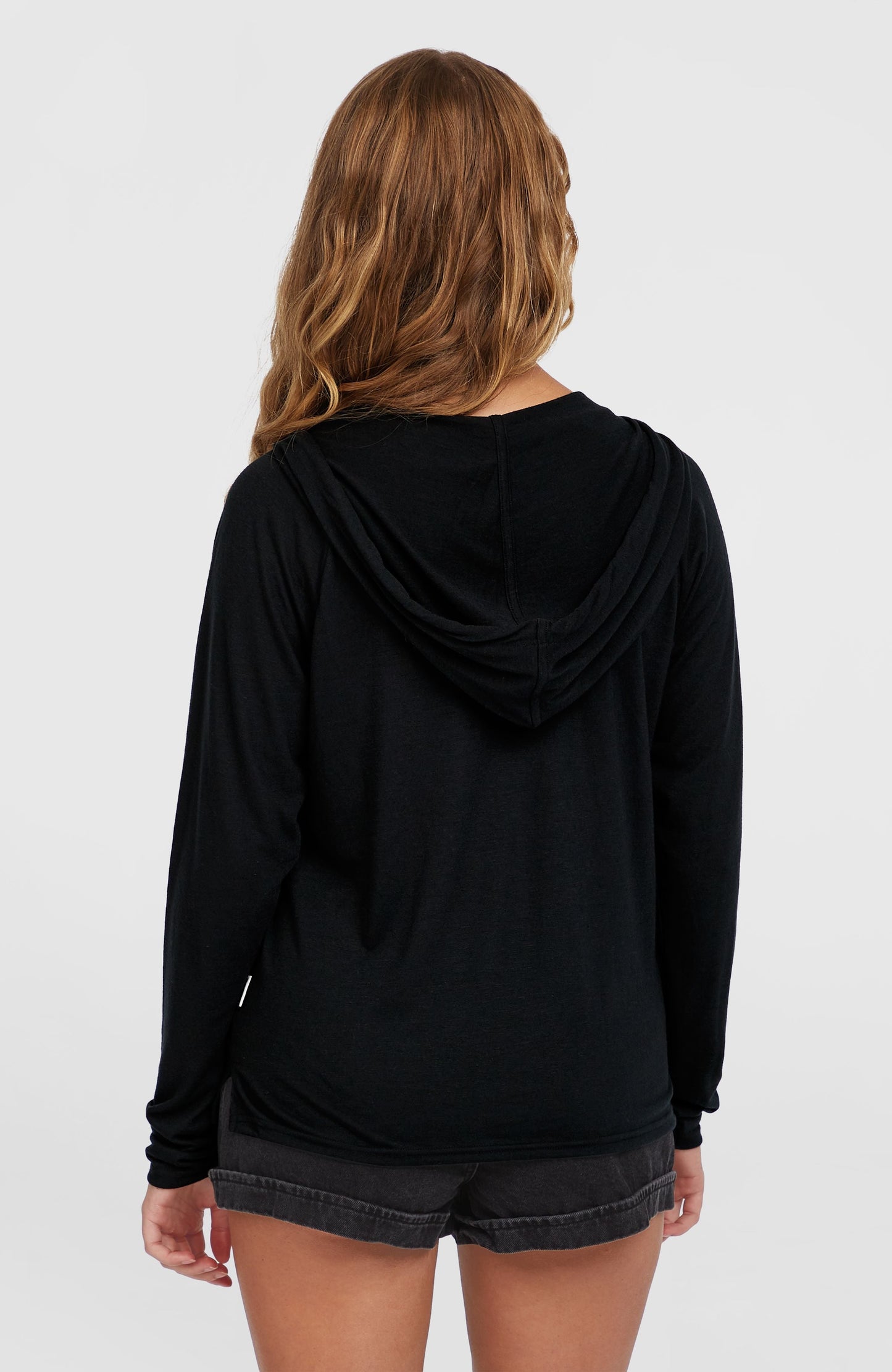 Essentials Long Sleeve Hoodie Women Black Out