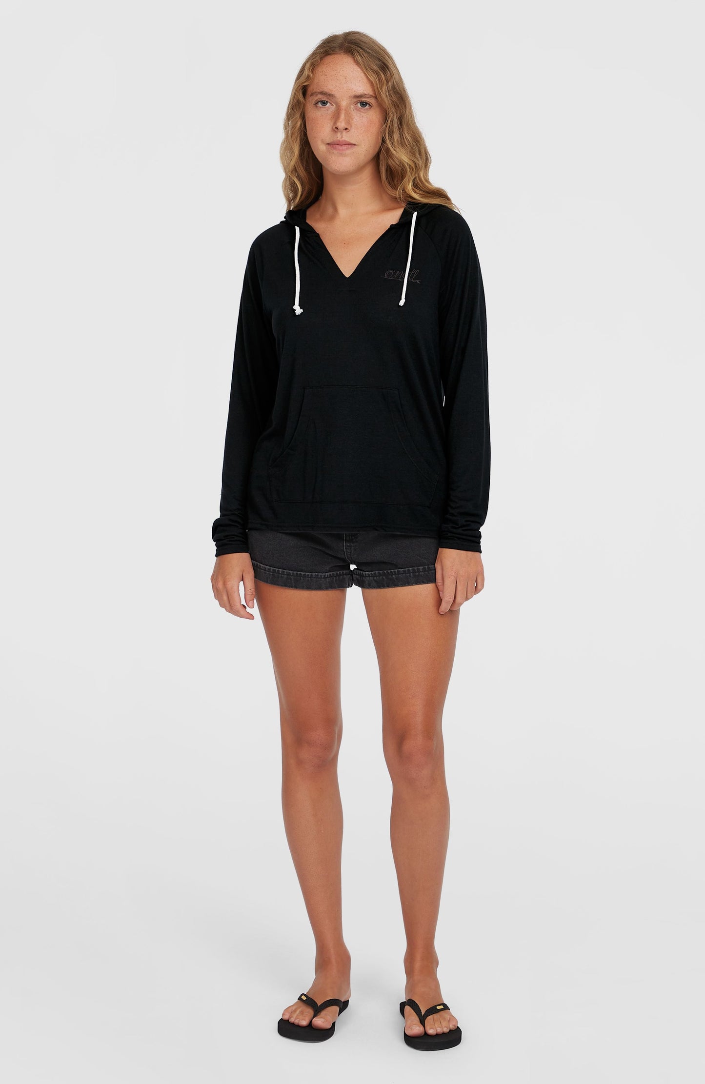 Essentials Long Sleeve Hoodie Women Black Out