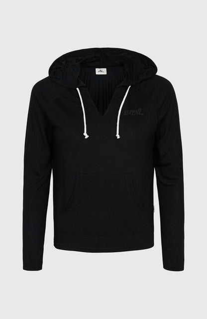 Essentials Long Sleeve Hoodie Women Black Out