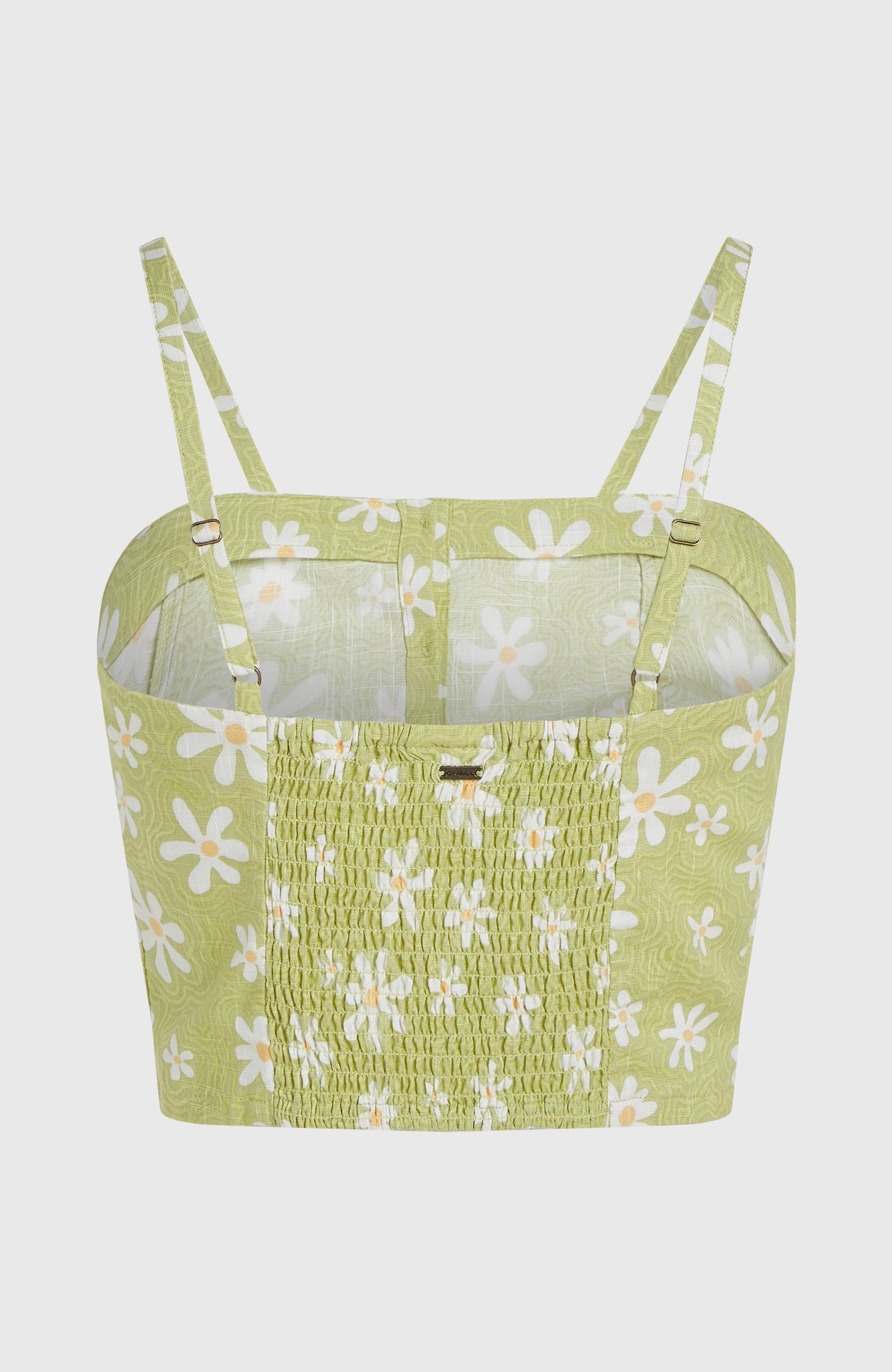 Beach Vintage Cropped Top Women Green Daisyline
