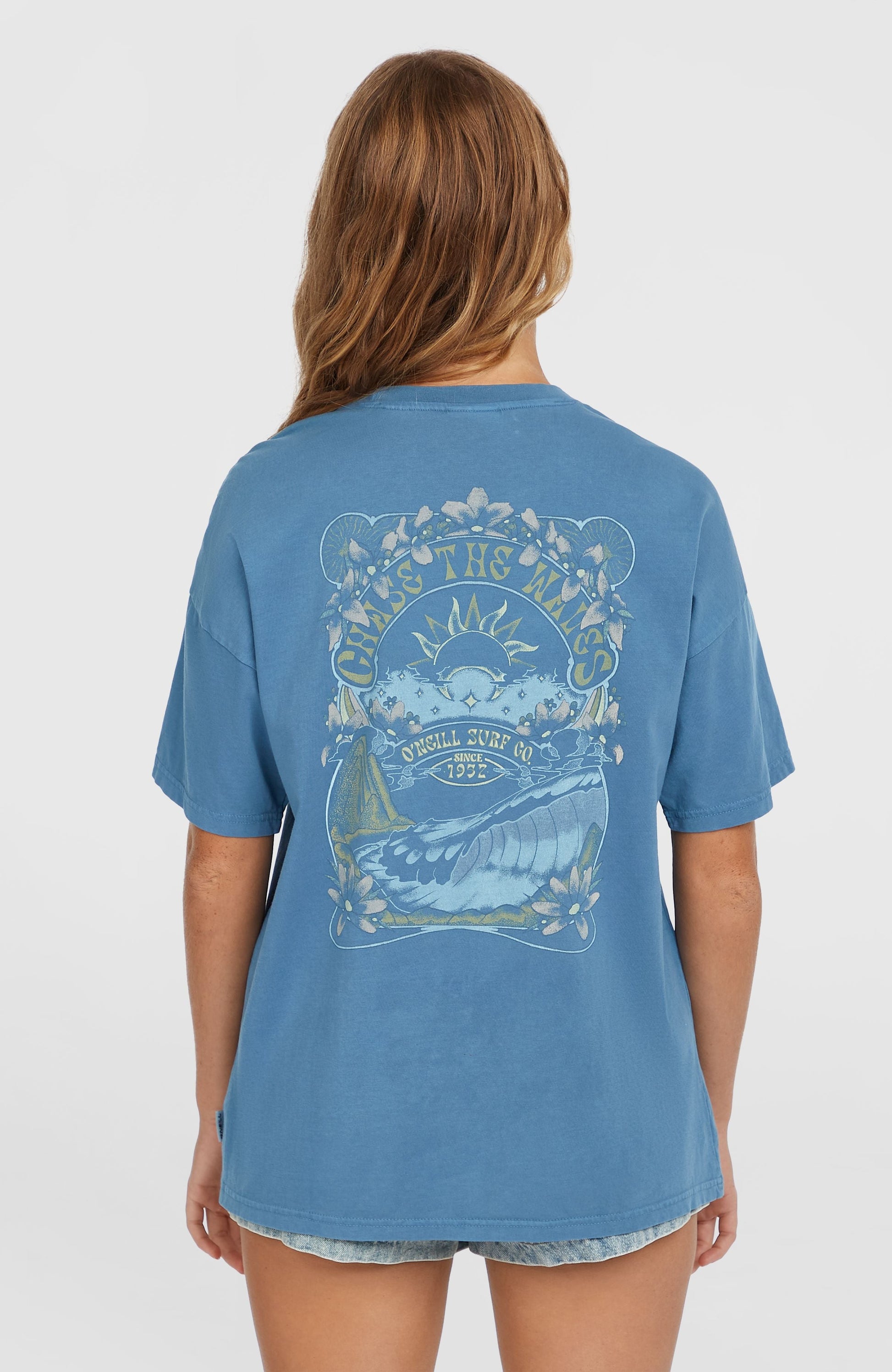 Beach Vintage T-Shirt Women Copen Blue