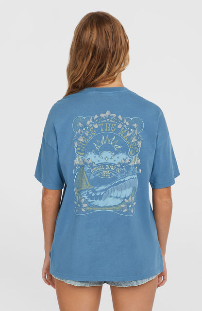 Beach Vintage T-Shirt Women Copen Blue