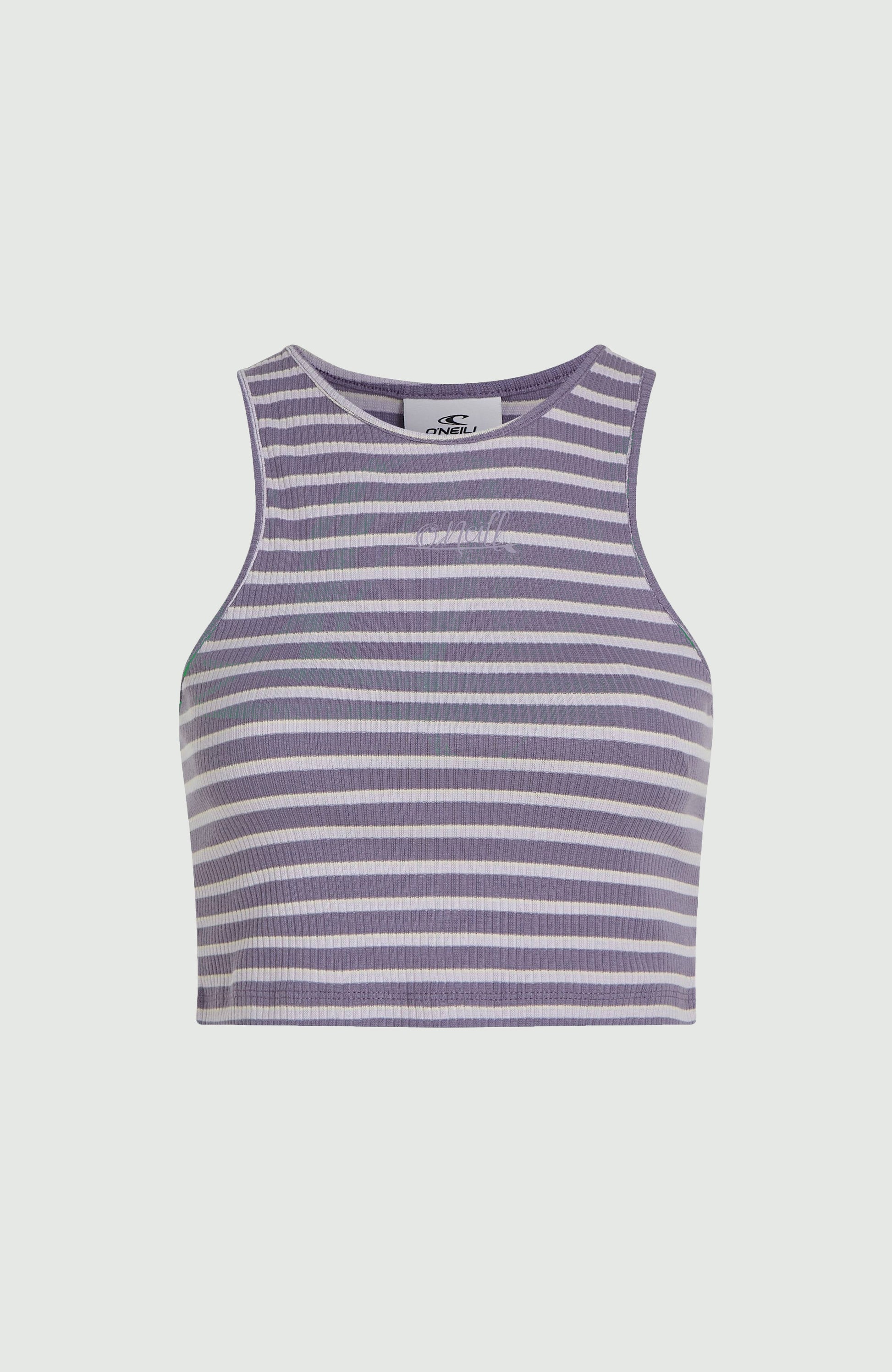 Jess Rib Tanktop Women Purple Yarn Dye Stripe