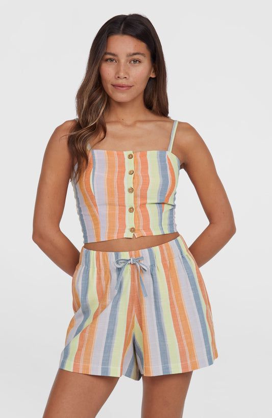 Beach Vintage Cropped Top Women Vintage Stripe
