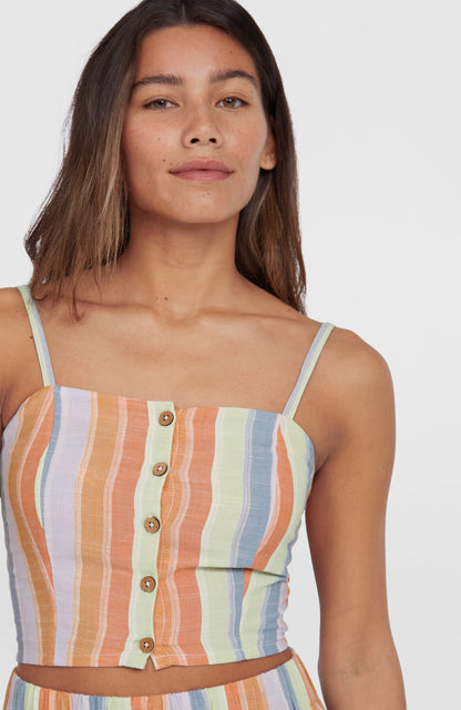 Beach Vintage Cropped Top Women Vintage Stripe