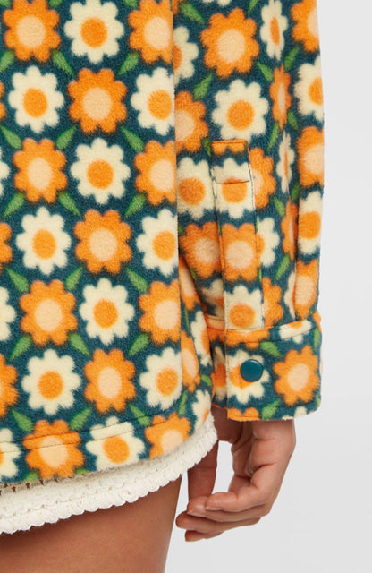 O'Riginals Superfleece Shirt Women Green Retro Flower
