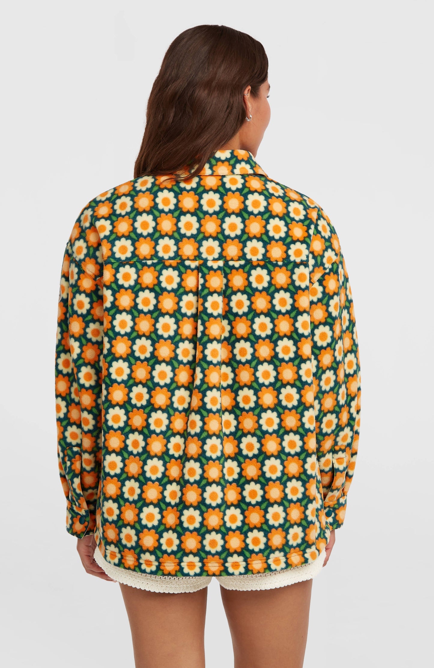 O'Riginals Superfleece Shirt Women Green Retro Flower