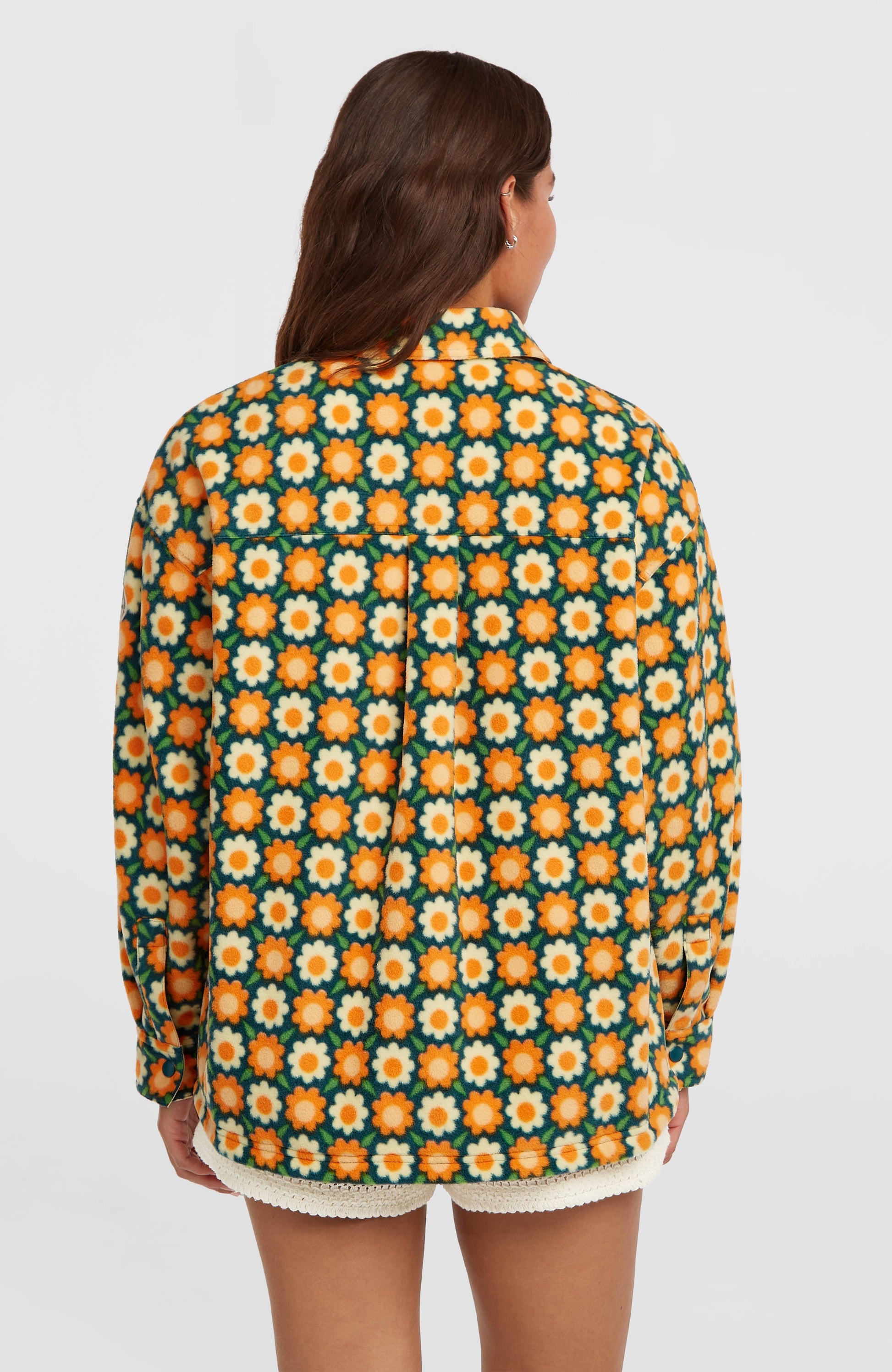 O'Riginals Superfleece Shirt Women Green Retro Flower