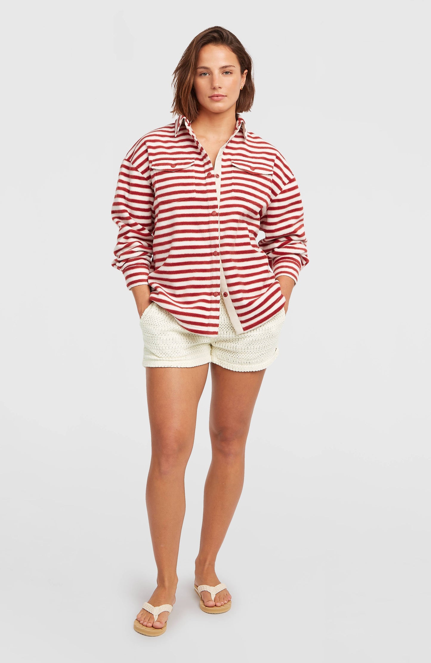 O'Riginals Superfleece Shirt Women White/Red Originals Stripe