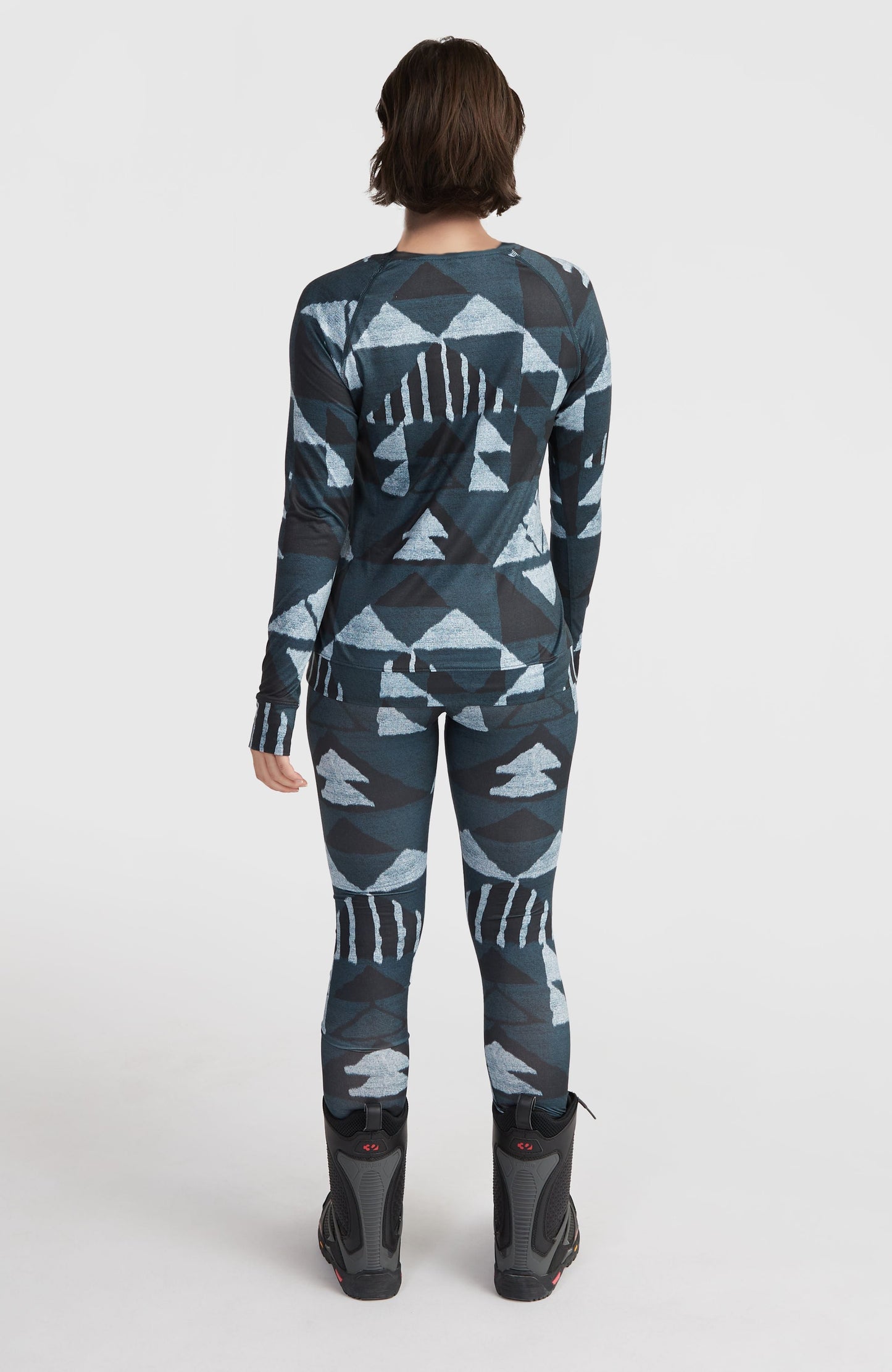 Baselayer Bottoms Women Blue Triangle Ikat