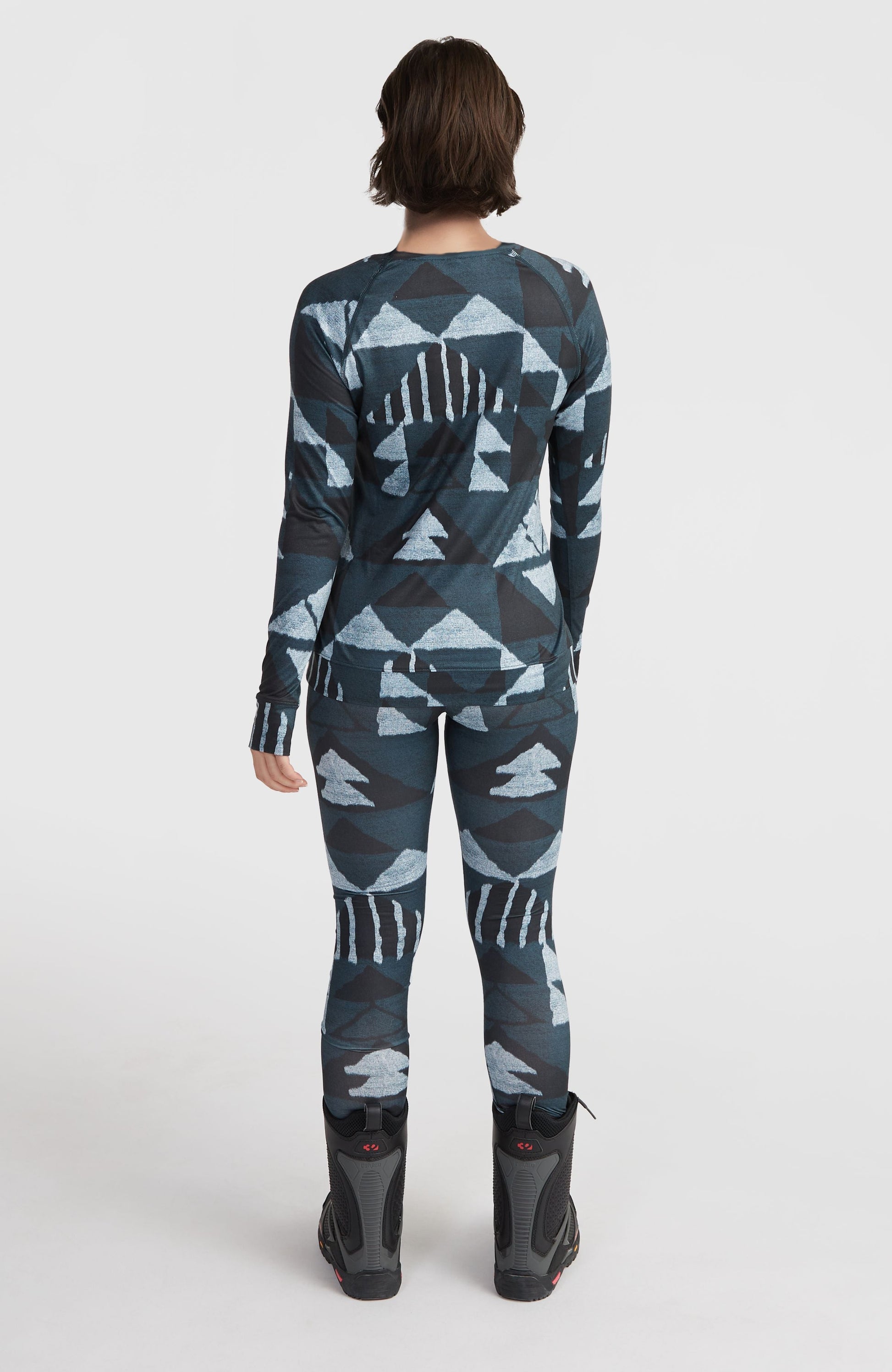 Baselayer Bottoms Women Blue Triangle Ikat