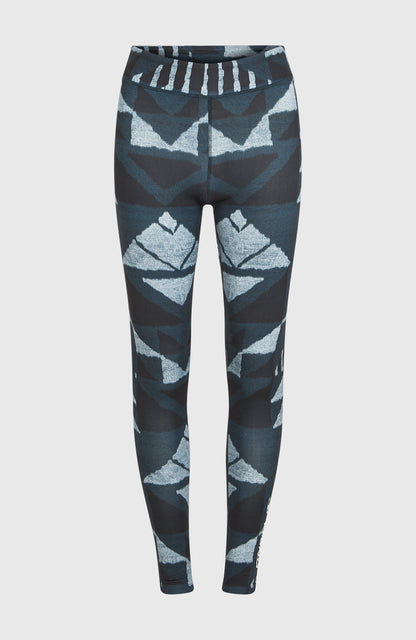 Baselayer Bottoms Women Blue Triangle Ikat