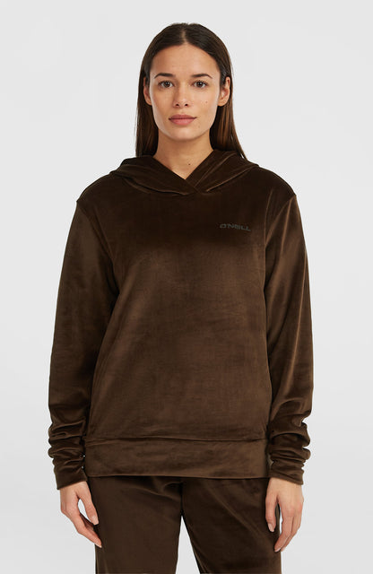 FWC'Cruz Velour Hoodie Women Coffee Bean