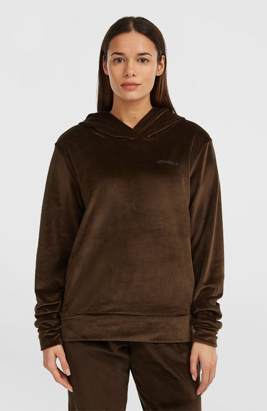 FWC'Cruz Velour Hoodie Women Coffee Bean