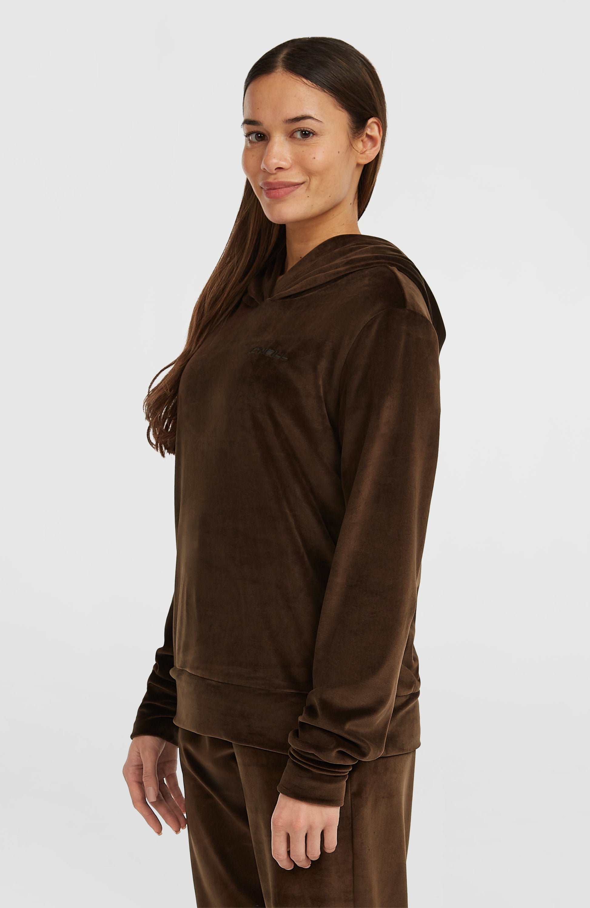 FWC'Cruz Velour Hoodie Women Coffee Bean