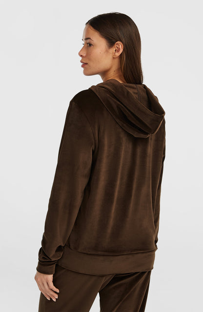 FWC'Cruz Velour Hoodie Women Coffee Bean
