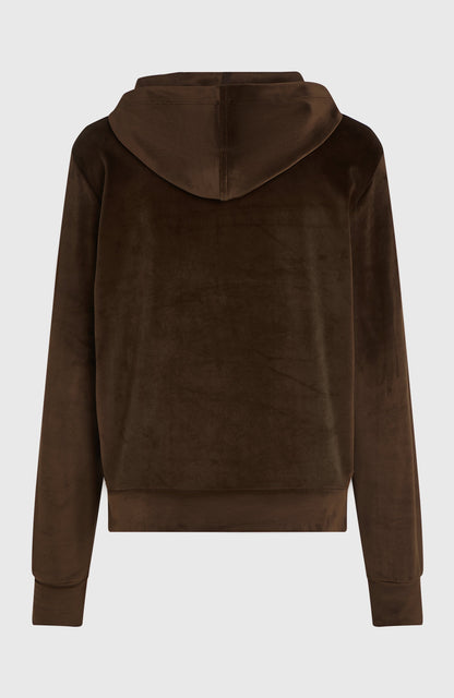 FWC'Cruz Velour Hoodie Women Coffee Bean
