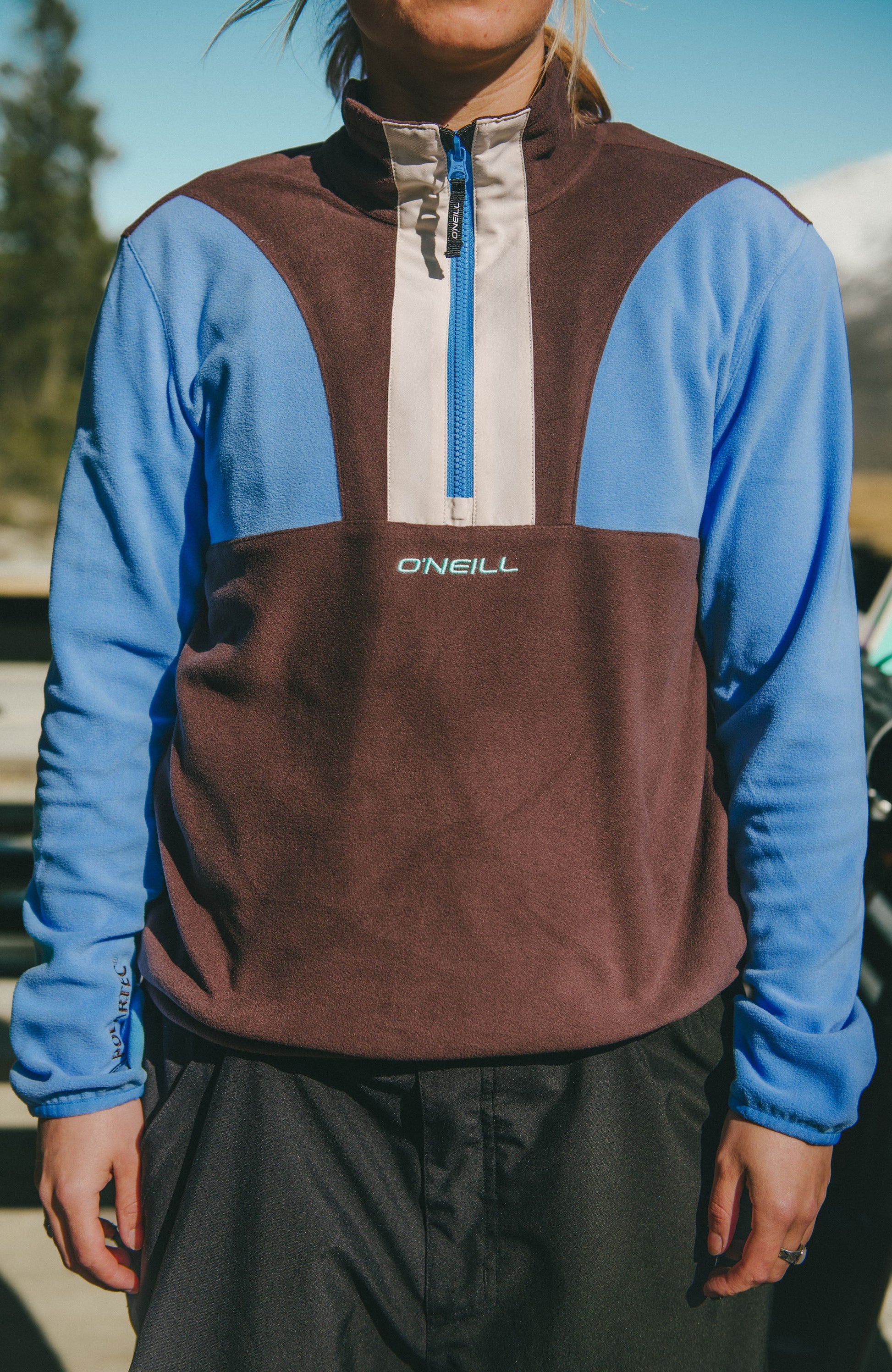 FWC'Cruz Triple Polartec® Half-Zip Fleece Women Blue Poppy Colour Block