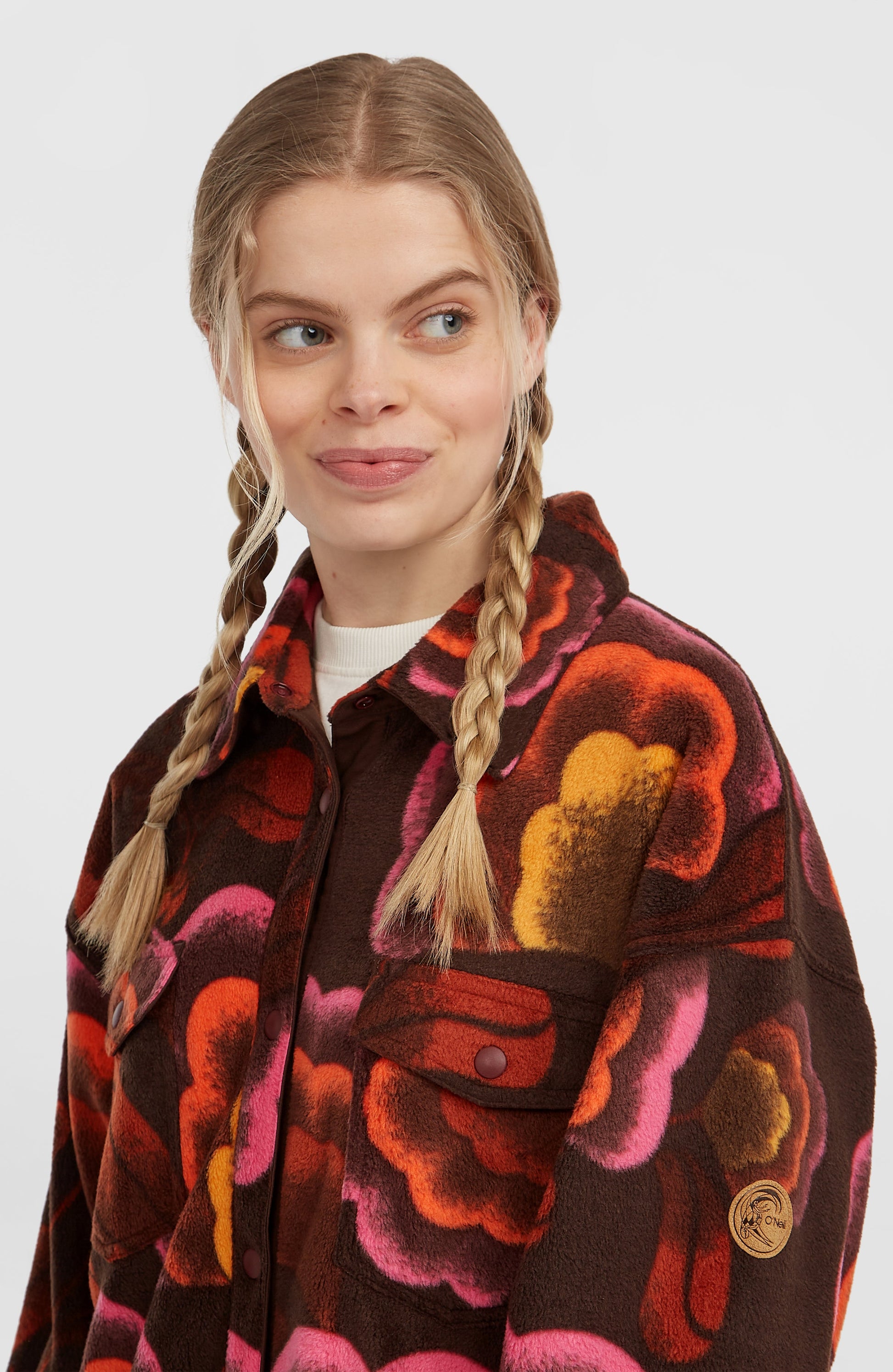 O'Riginals Superfleece Shirt Women Brown Originals Flower