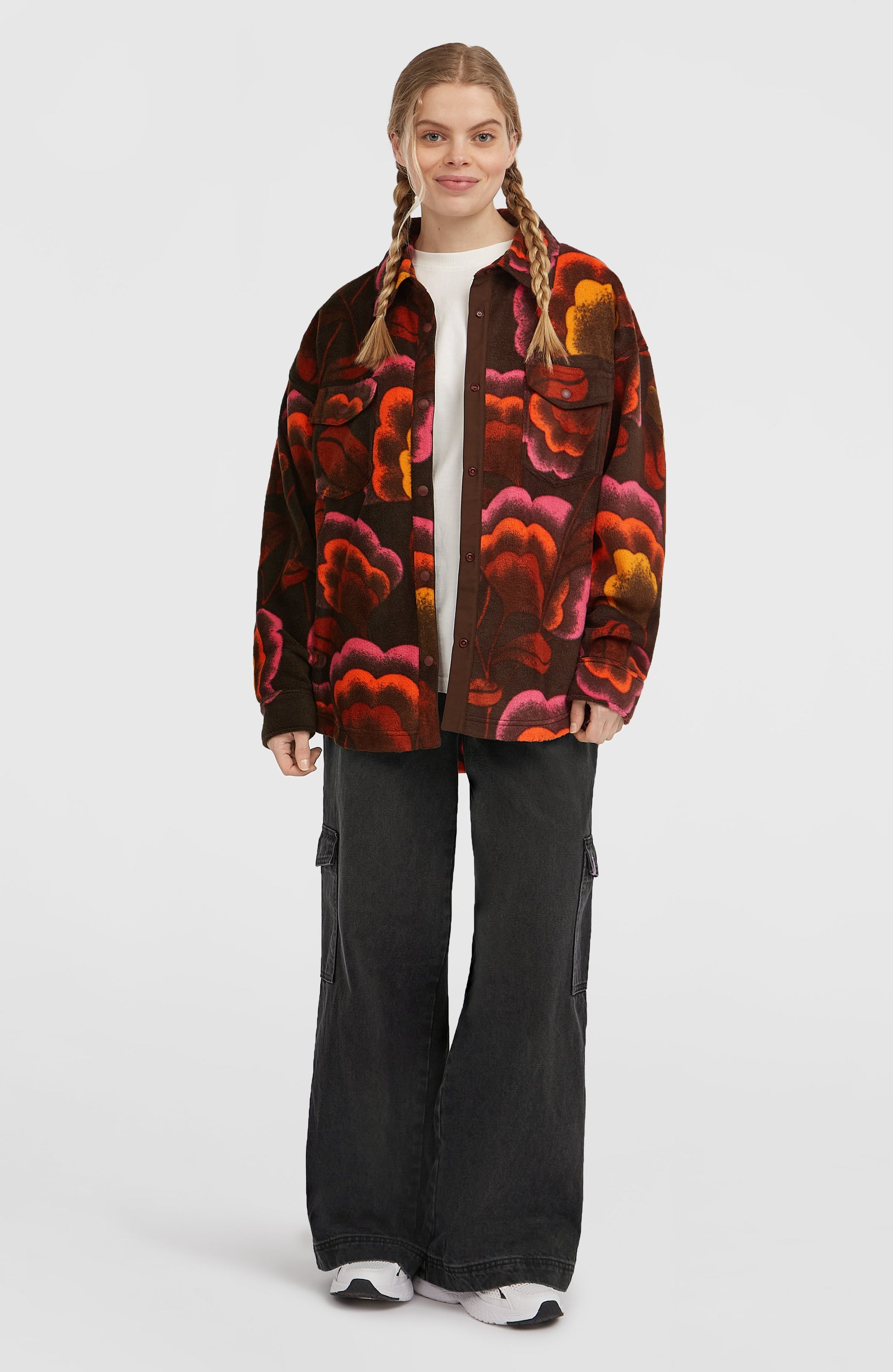 O'Riginals Superfleece Shirt Women Brown Originals Flower