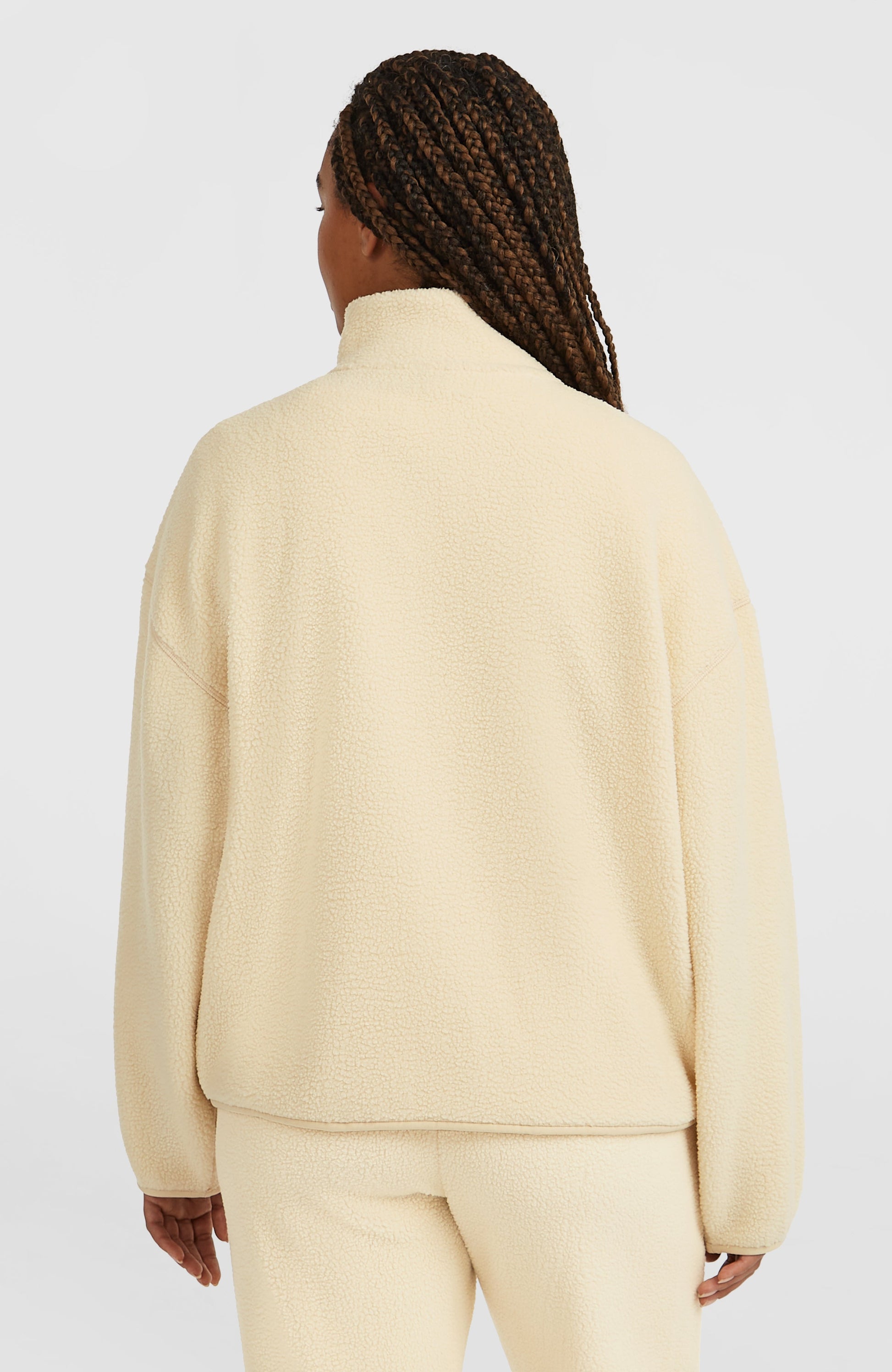 Must-Have High-Pile Full-Zip Fleece Women Macaron