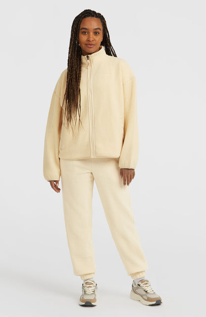 Must-Have High-Pile Full-Zip Fleece Women Macaron
