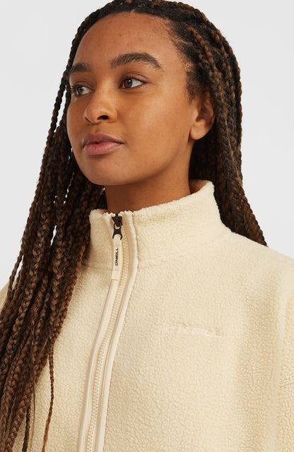 Must-Have High-Pile Full-Zip Fleece Women Macaron