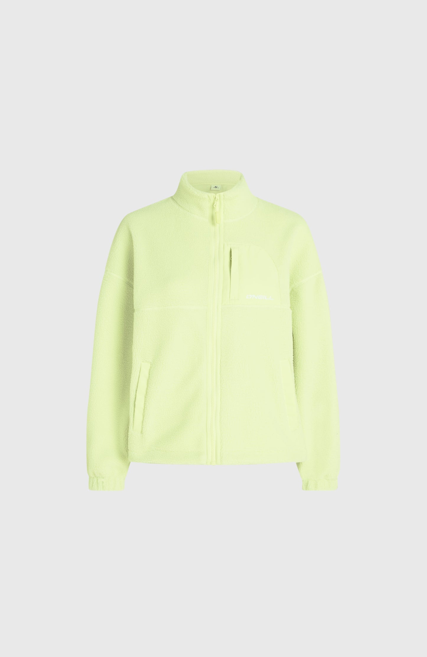 High-Pile Full-Zip Fleece Women Lime Wash