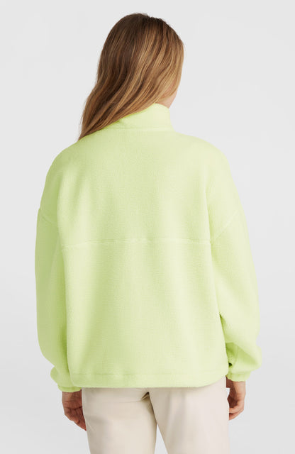 High-Pile Full-Zip Fleece Women Lime Wash