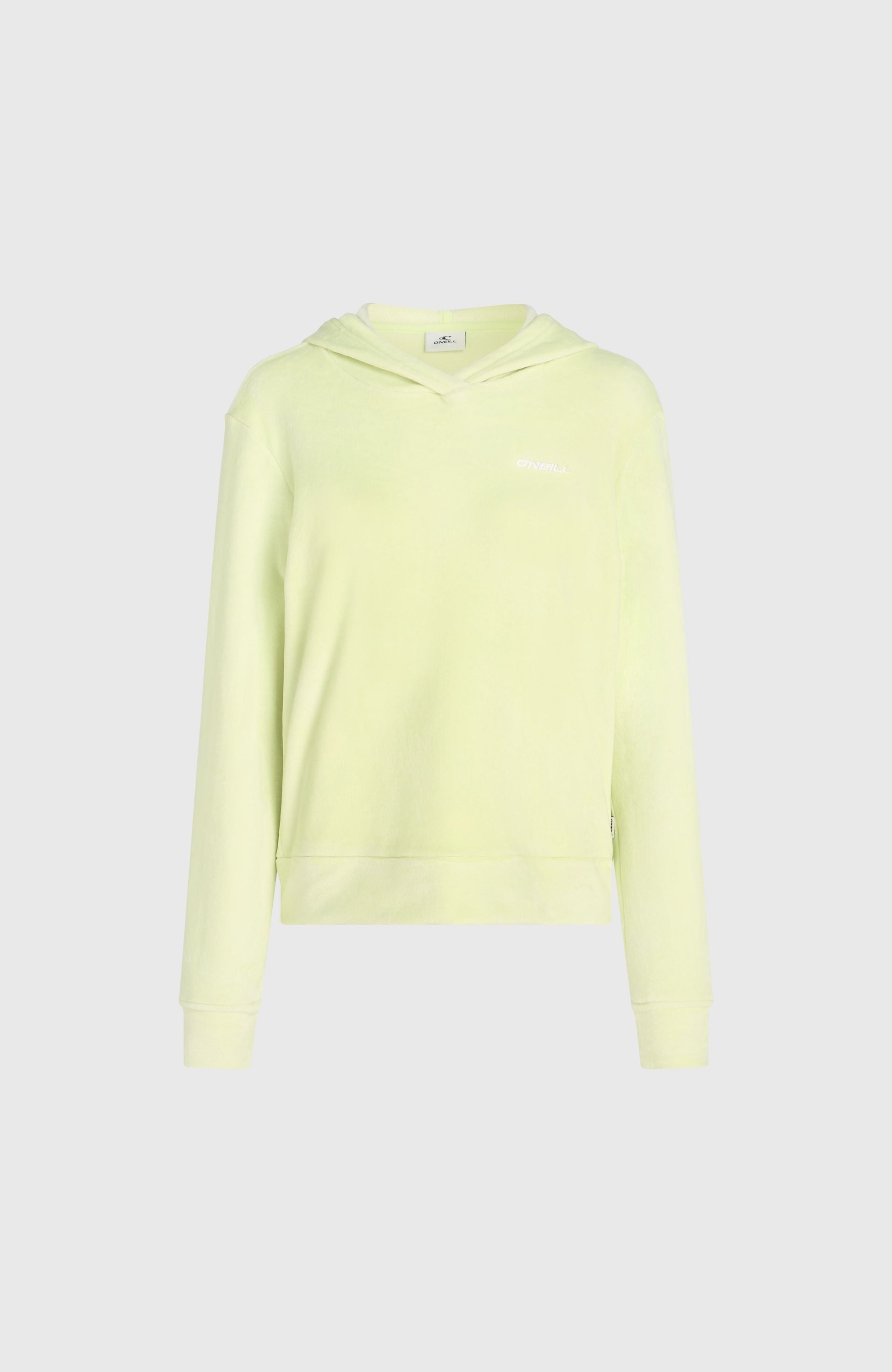 Velour Hoodie Fleece Women Lime Wash