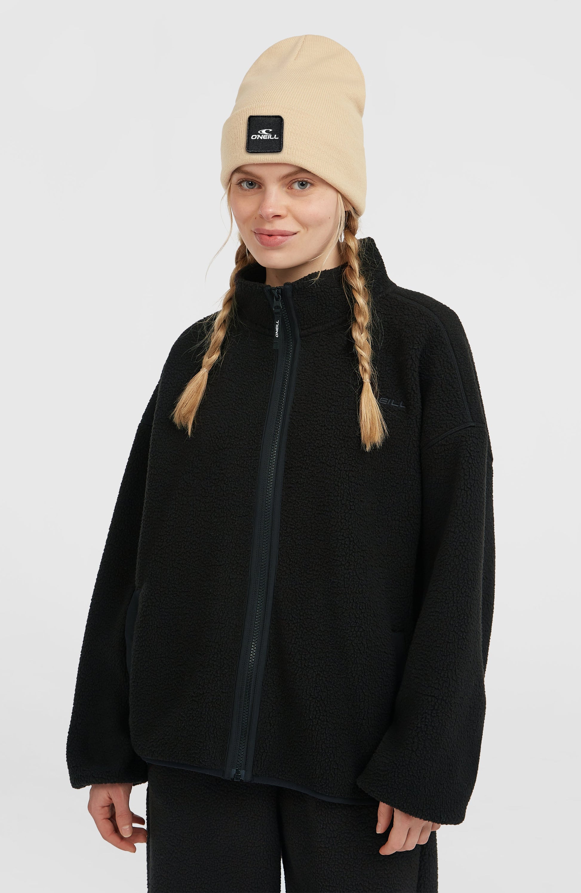 Must-Have High-Pile Full-Zip Fleece Women Black Out