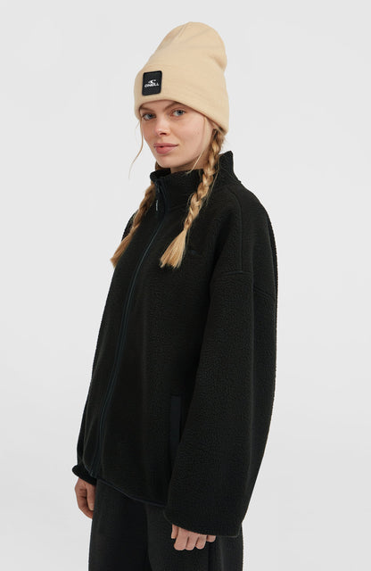 Must-Have High-Pile Full-Zip Fleece Women Black Out